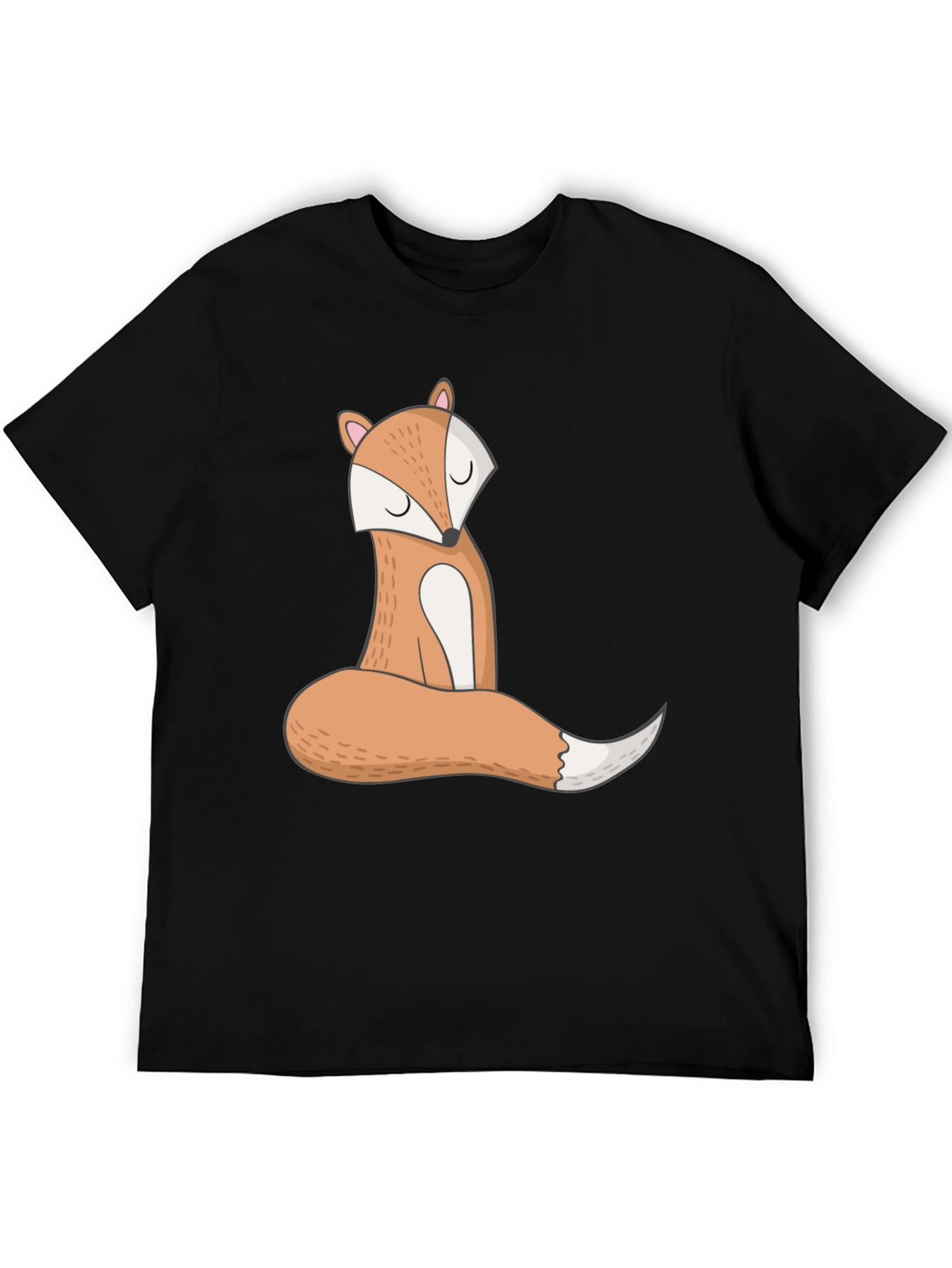 Cute Fox Graphic Tee - Unisex Black T-Shirt