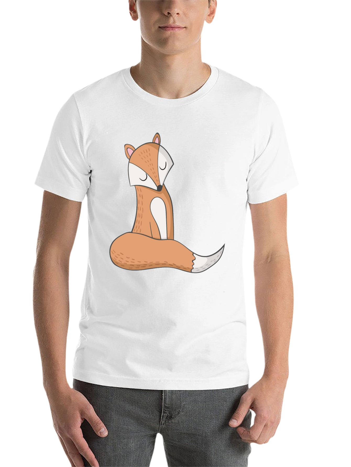 Cute Fox Graphic Tee - Unisex Black T-Shirt