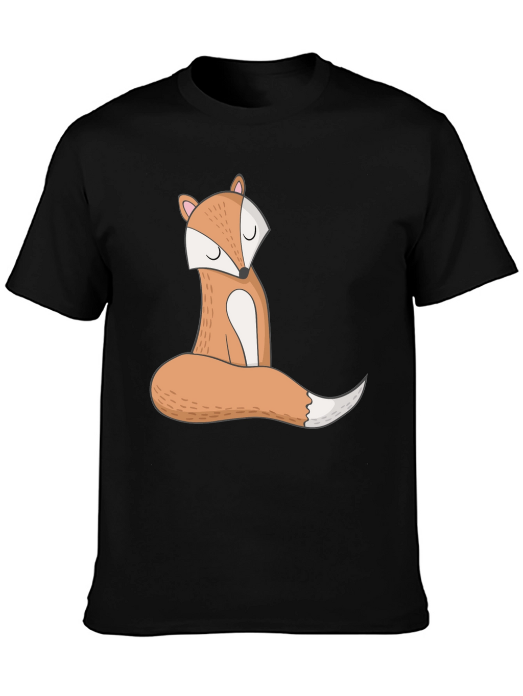 Cute Fox Graphic Tee - Unisex Black T-Shirt