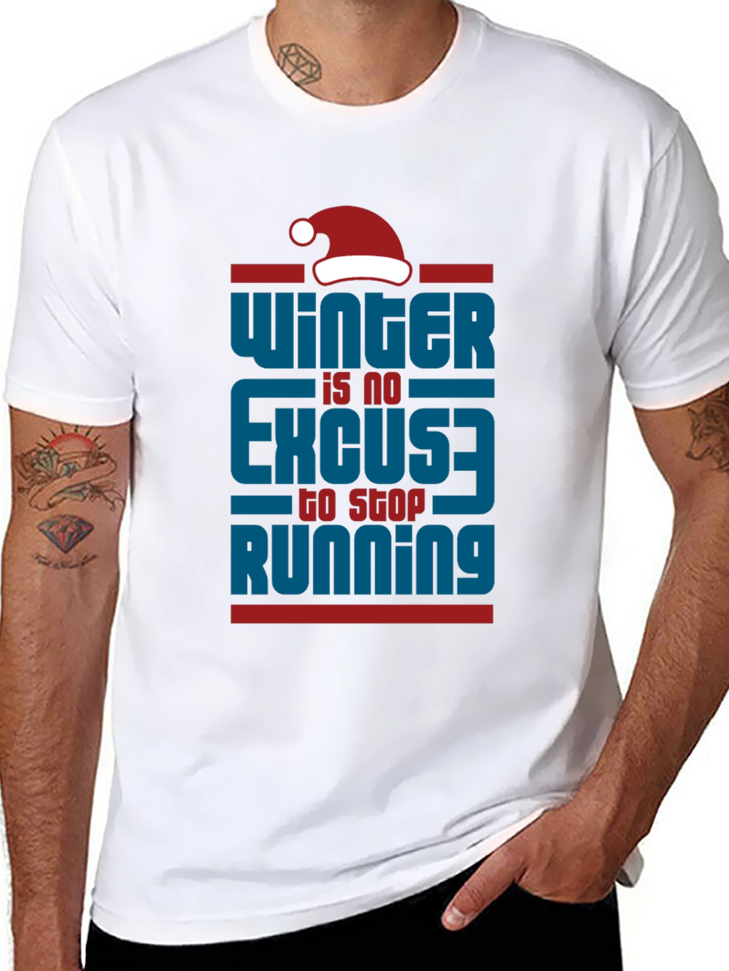 Winter Running Motivational T-Shirt
