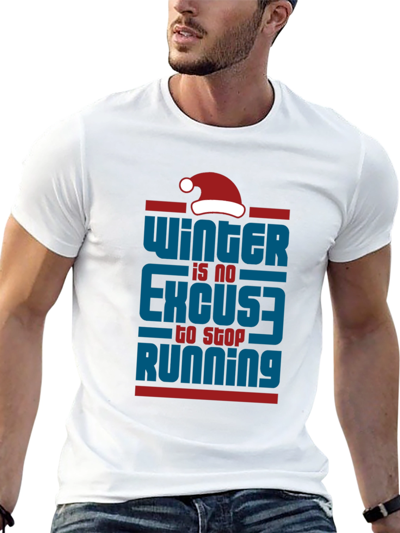Winter Running Motivational T-Shirt