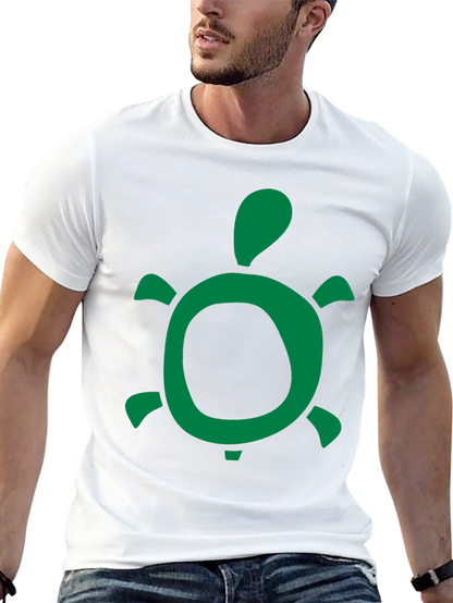 Green Turtle Graphic Black T-Shirt