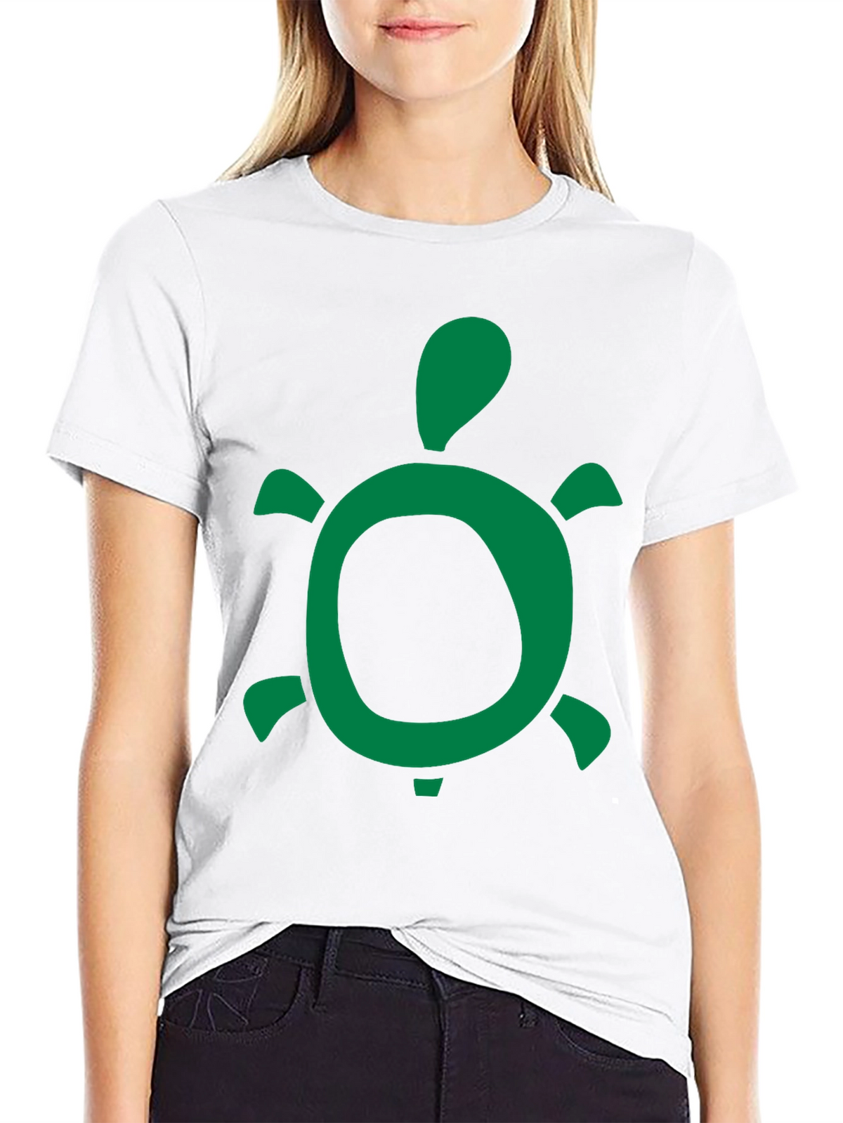 Green Turtle Graphic Black T-Shirt