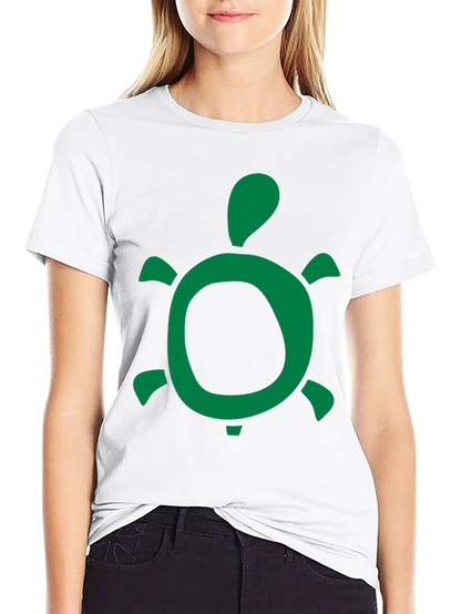 Green Turtle Graphic Black T-Shirt