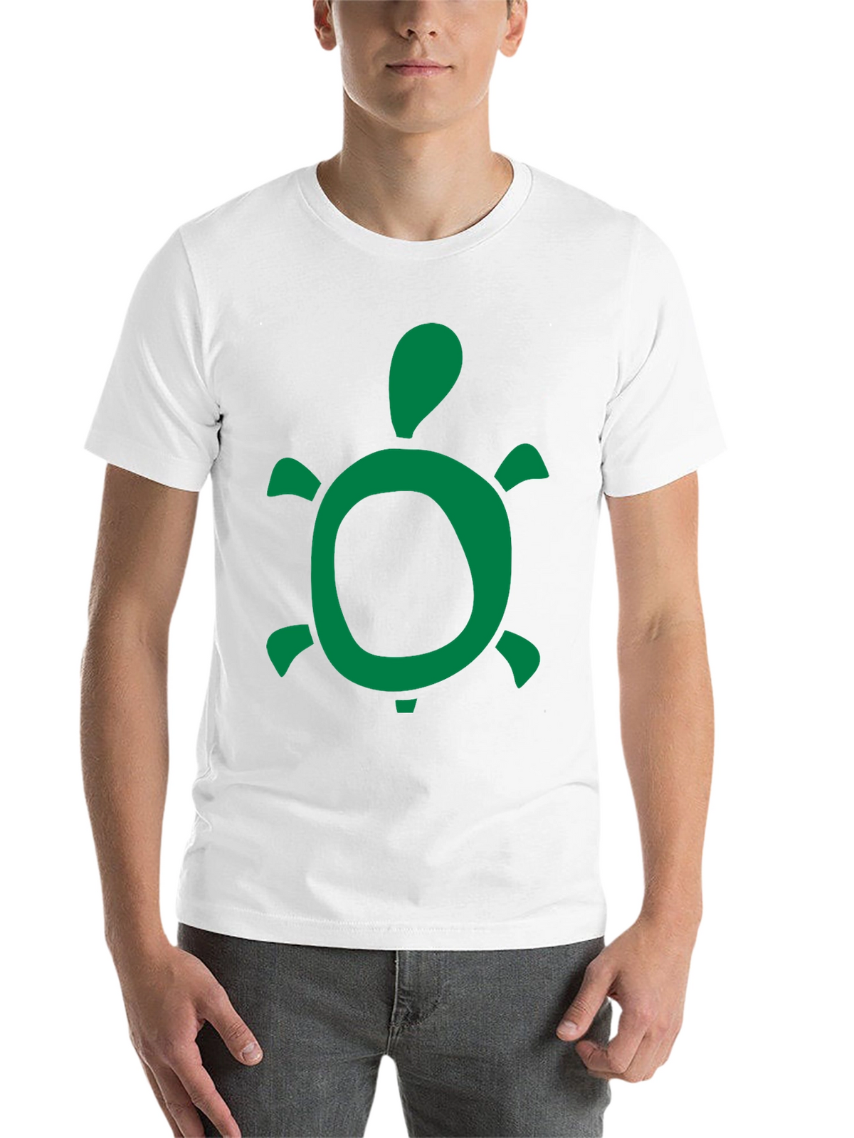 Green Turtle Graphic Black T-Shirt