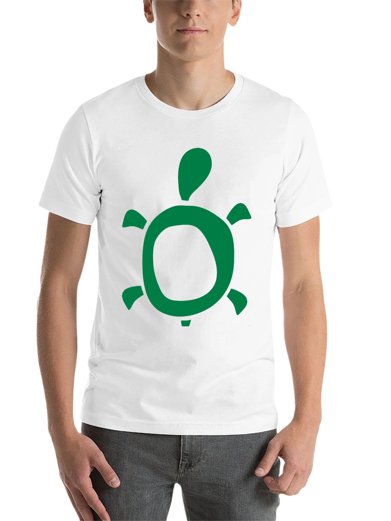 Green Turtle Graphic Black T-Shirt