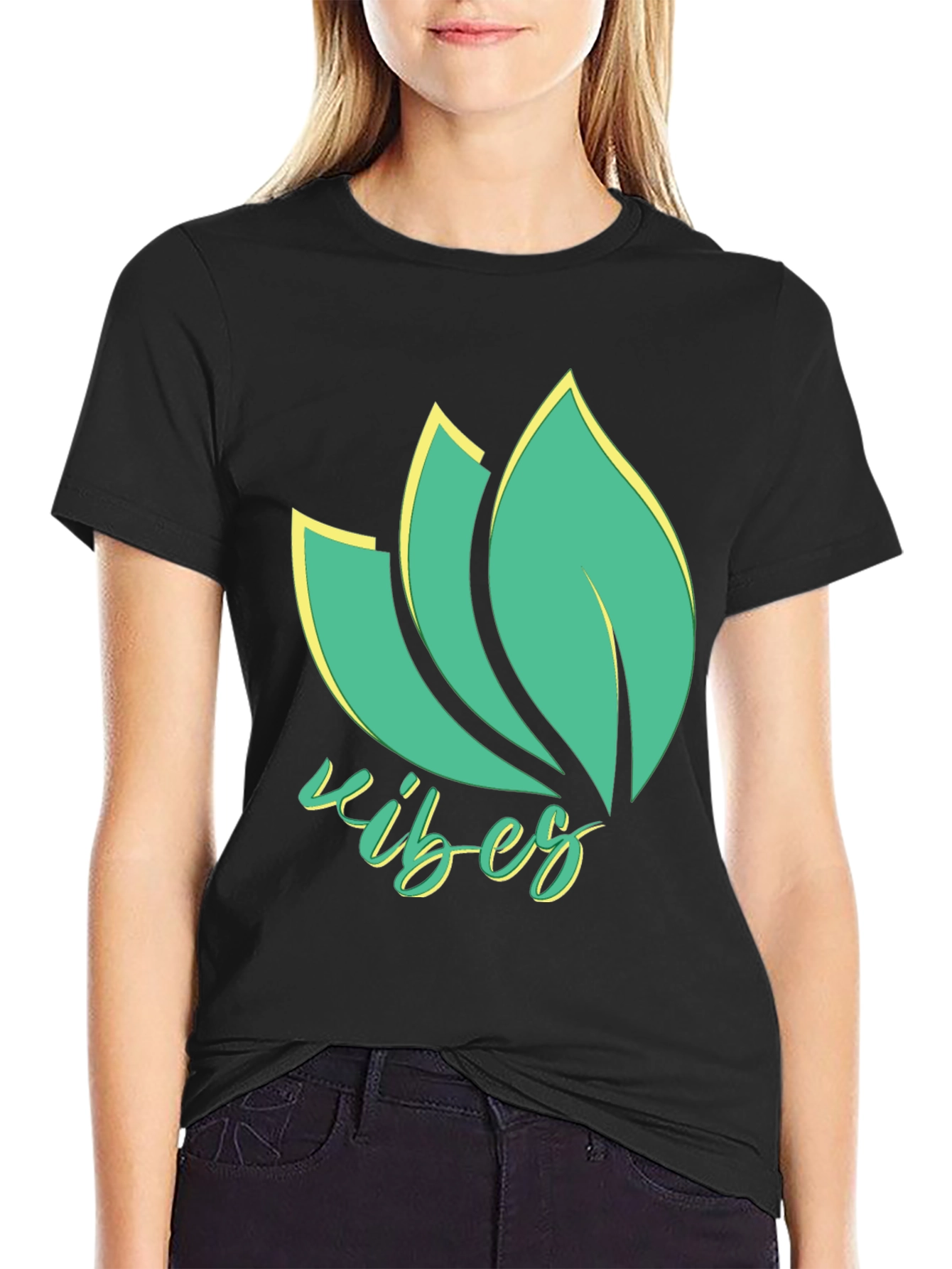 Vibes Graphic Tee - Stylish & Comfortable Mens Black T-Shirt