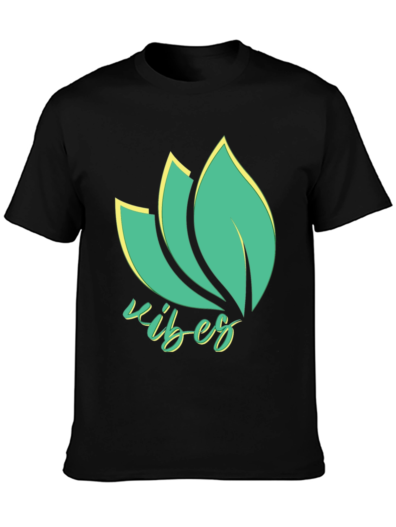 Vibes Graphic Tee - Stylish & Comfortable Mens Black T-Shirt