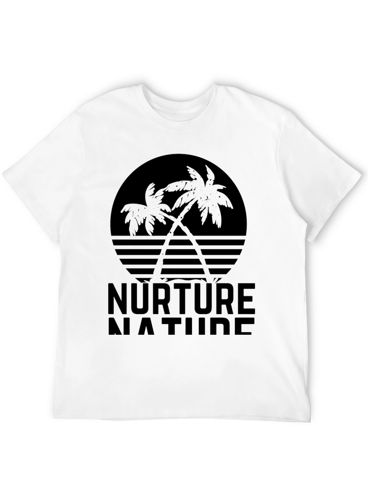 Nurture Nature Palm Tree Graphic Tee - Black