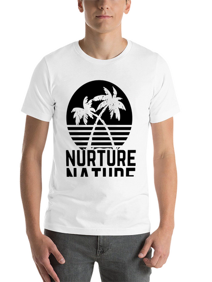 Nurture Nature Palm Tree Graphic Tee - Black