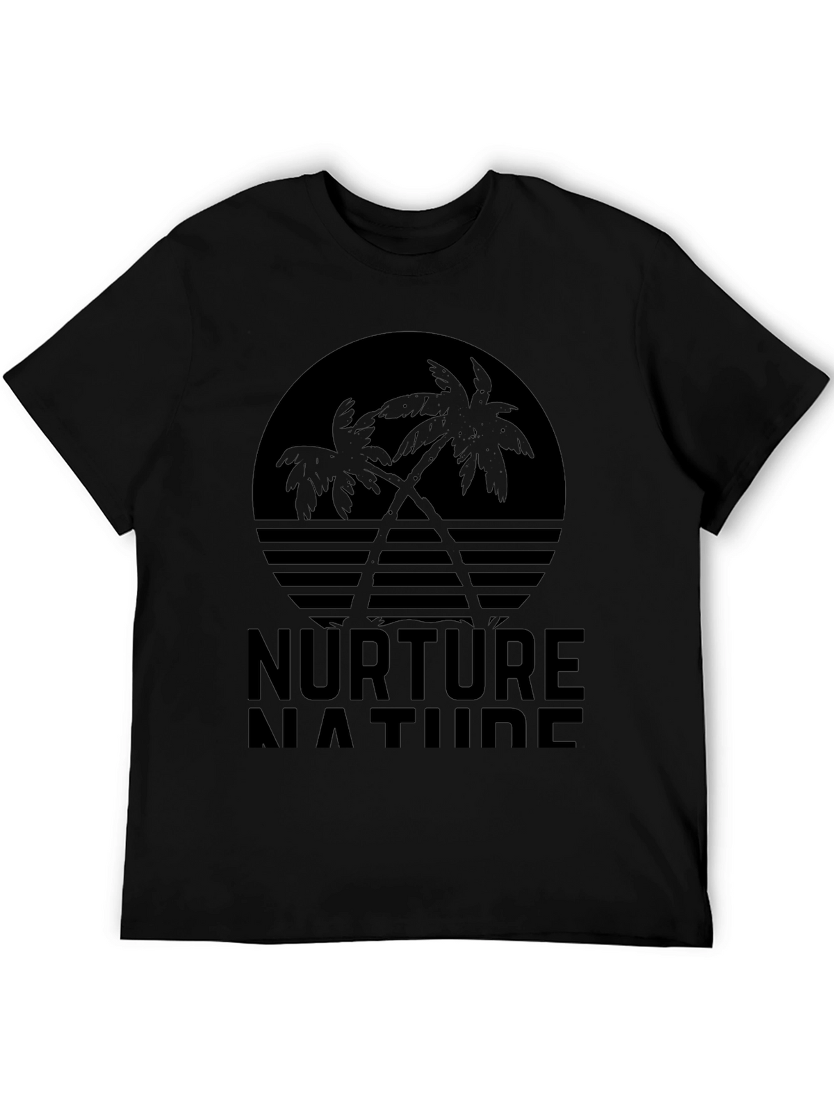 Nurture Nature Palm Tree Graphic Tee - Black