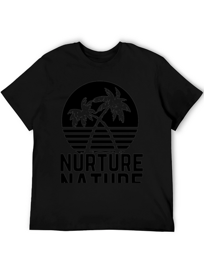 Nurture Nature Palm Tree Graphic Tee - Black