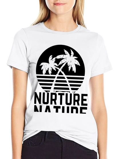 Nurture Nature Palm Tree Graphic Tee - Black