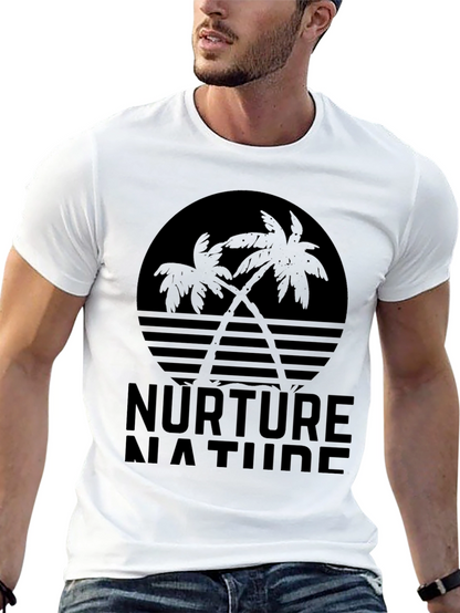 Nurture Nature Palm Tree Graphic Tee - Black
