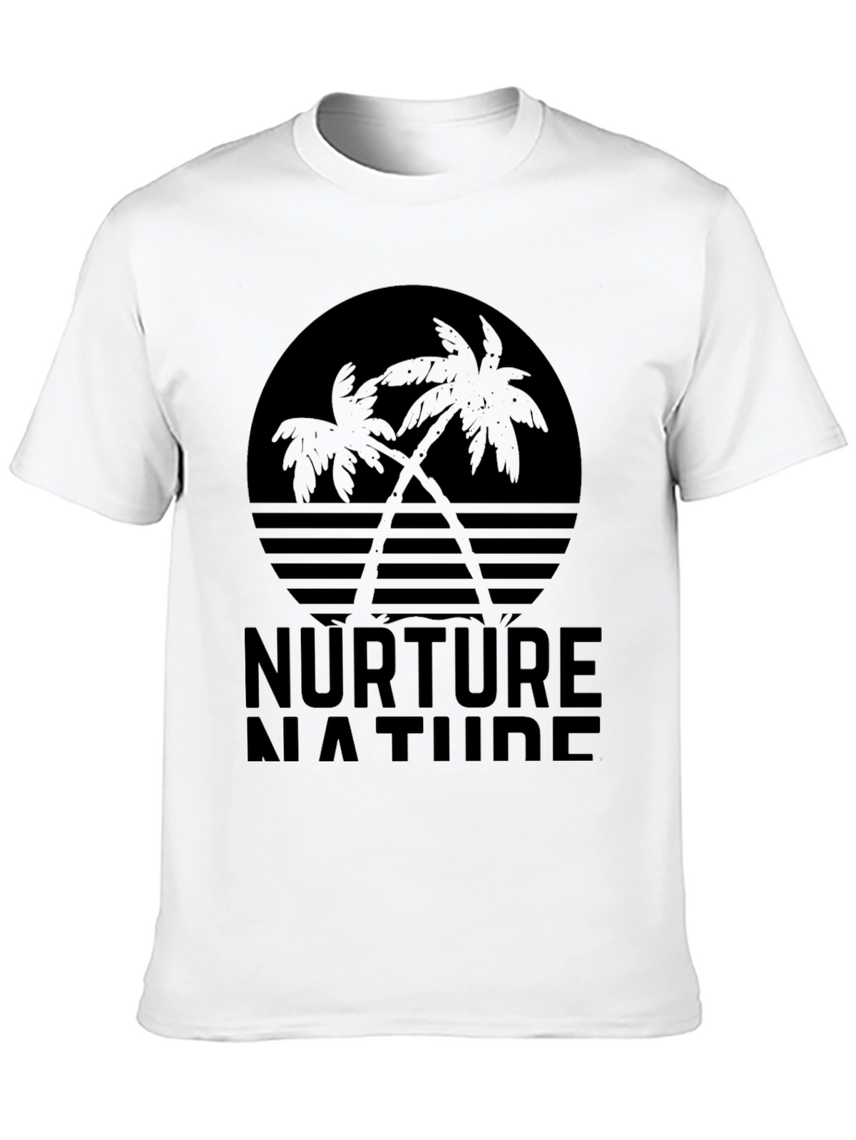 Nurture Nature Palm Tree Graphic Tee - Black