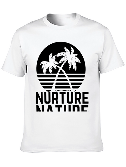 Nurture Nature Palm Tree Graphic Tee - Black