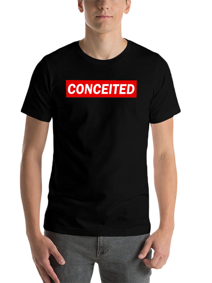 Conceited Graphic Tee - Black Crew Neck T-Shirt
