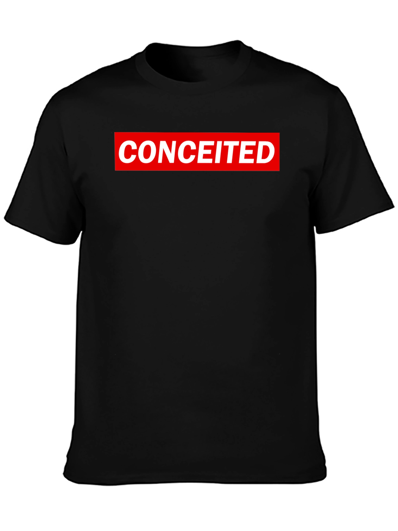 Conceited Graphic Tee - Black Crew Neck T-Shirt