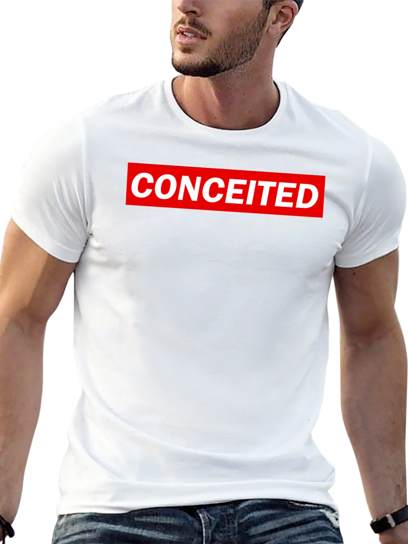 Conceited Graphic Tee - Black Crew Neck T-Shirt