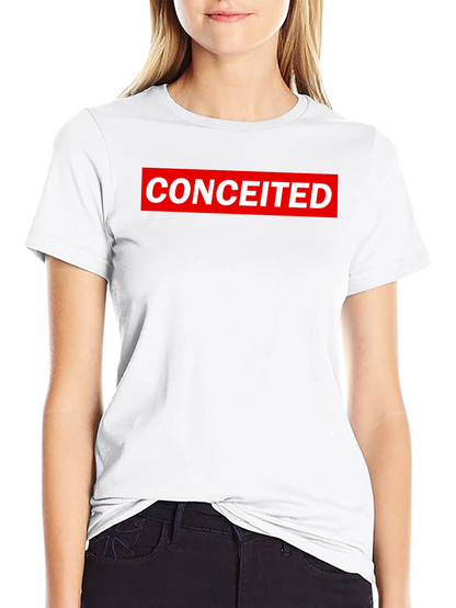 Conceited Graphic Tee - Black Crew Neck T-Shirt