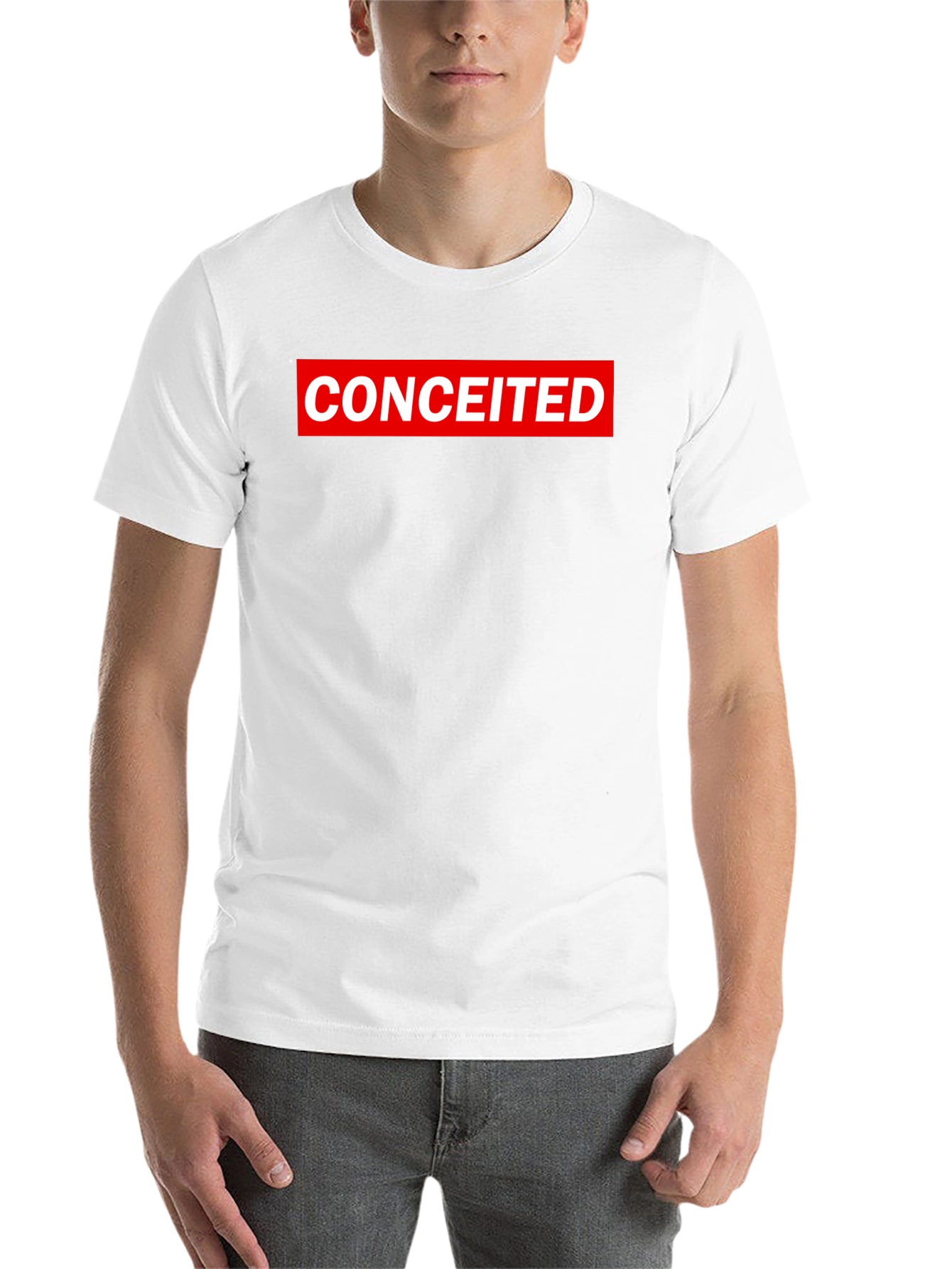 Conceited Graphic Tee - Black Crew Neck T-Shirt