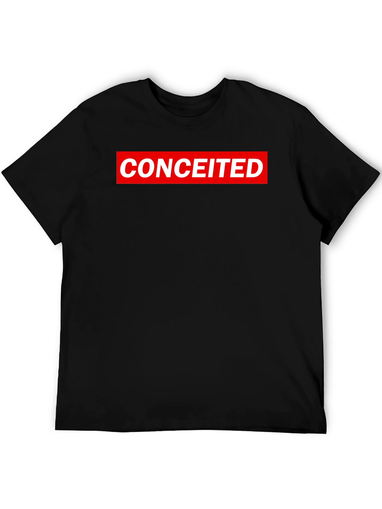 Conceited Graphic Tee - Black Crew Neck T-Shirt