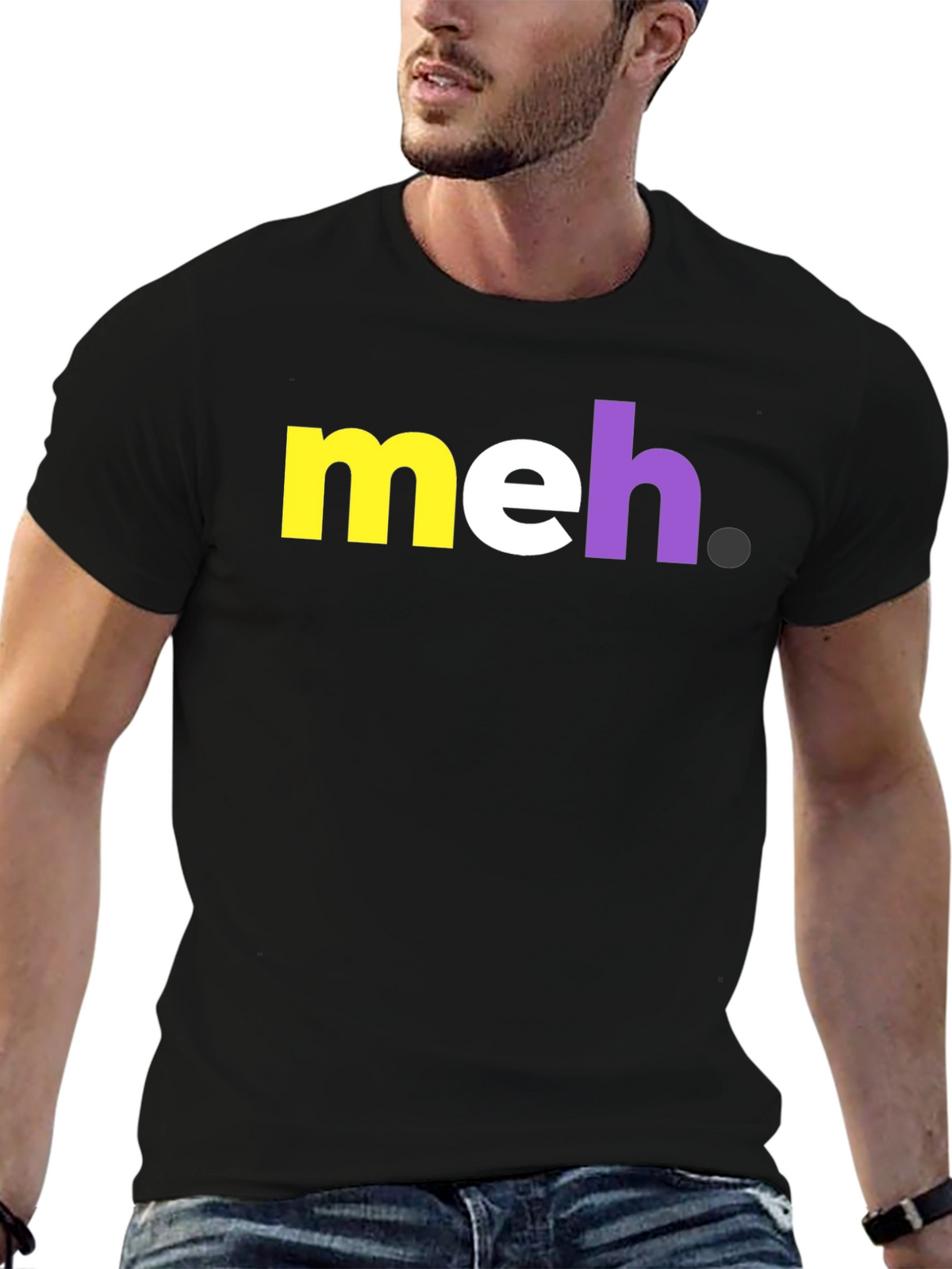 Meh Graphic Tee - Casual Cotton T-Shirt