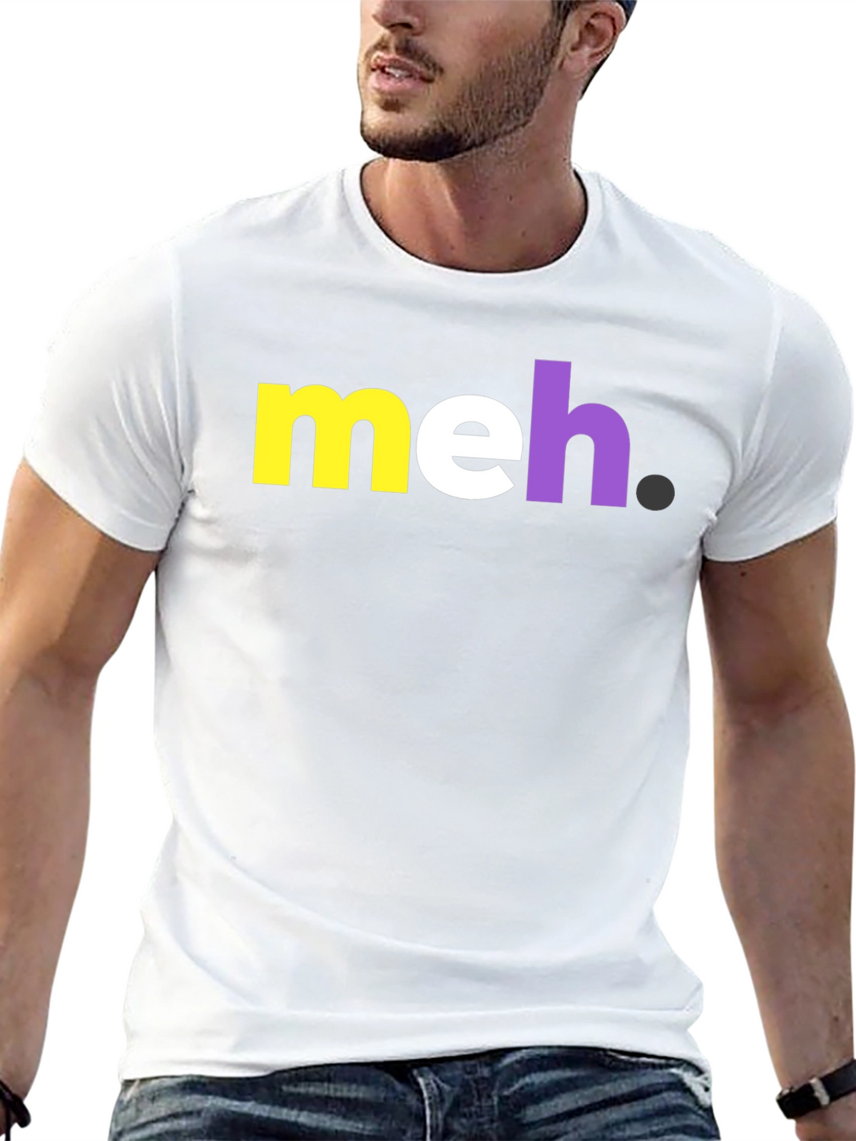 Meh Graphic Tee - Casual Cotton T-Shirt