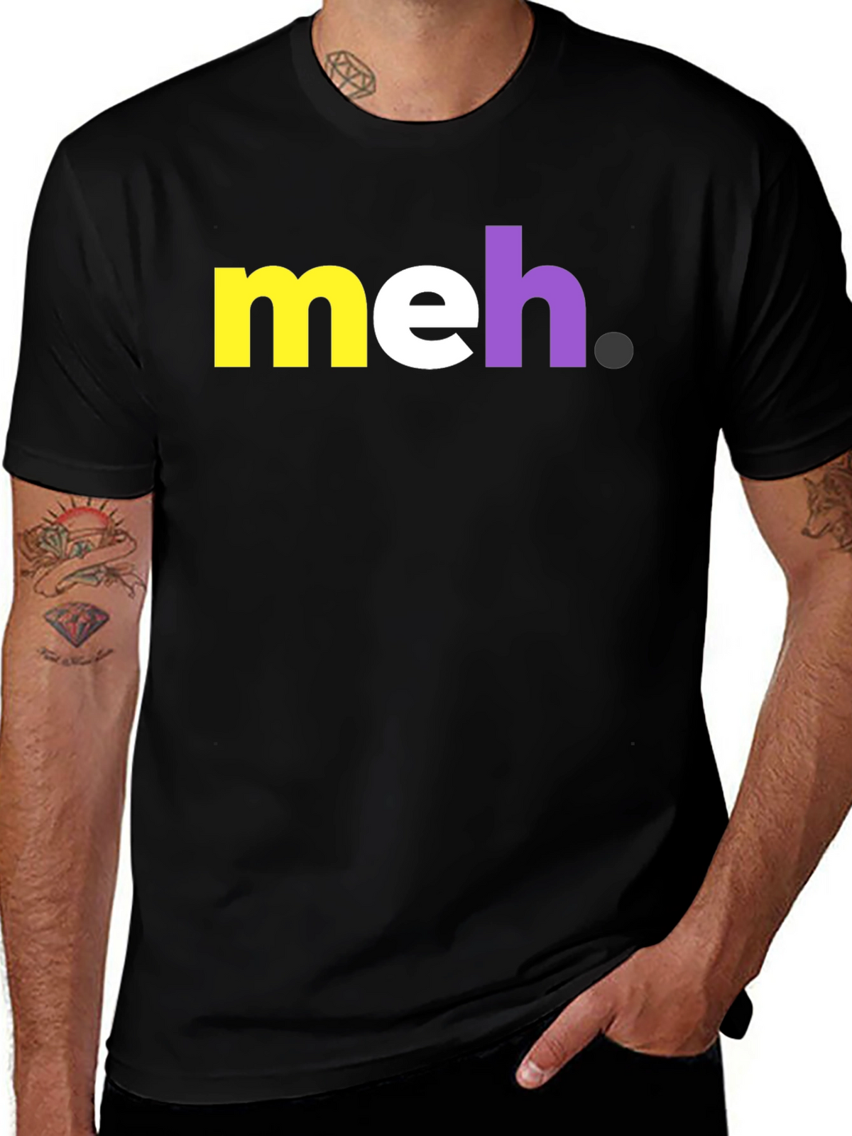 Meh Graphic Tee - Casual Cotton T-Shirt
