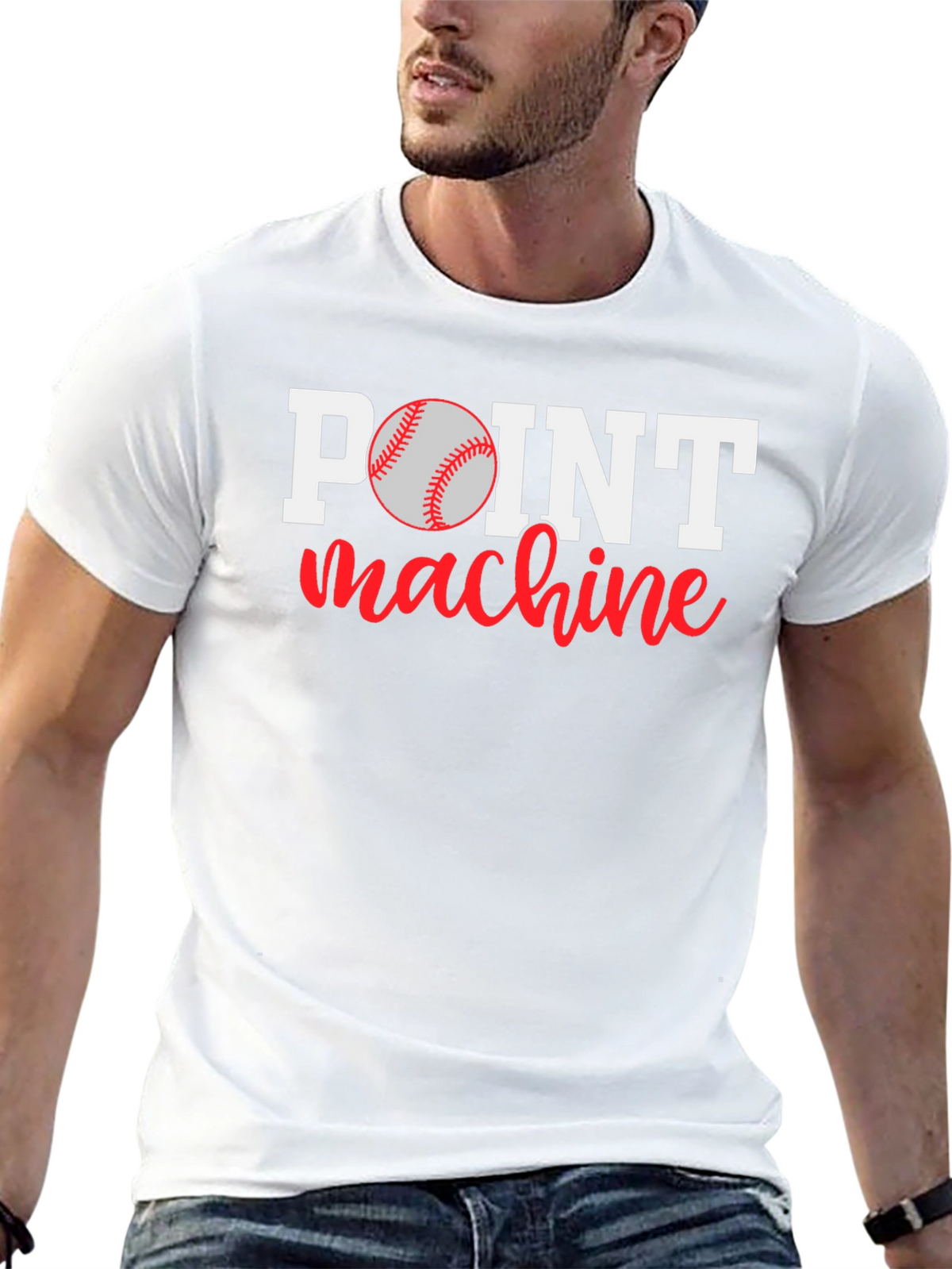 Point Machine Baseball Graphic T-Shirt
