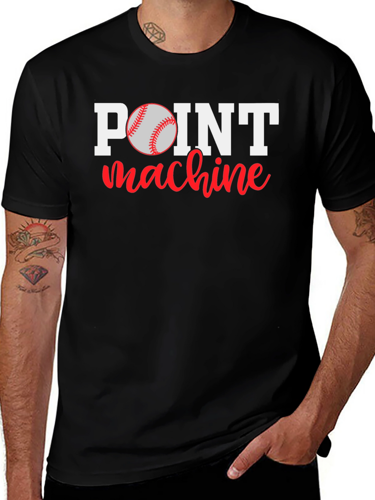 Point Machine Baseball Graphic T-Shirt