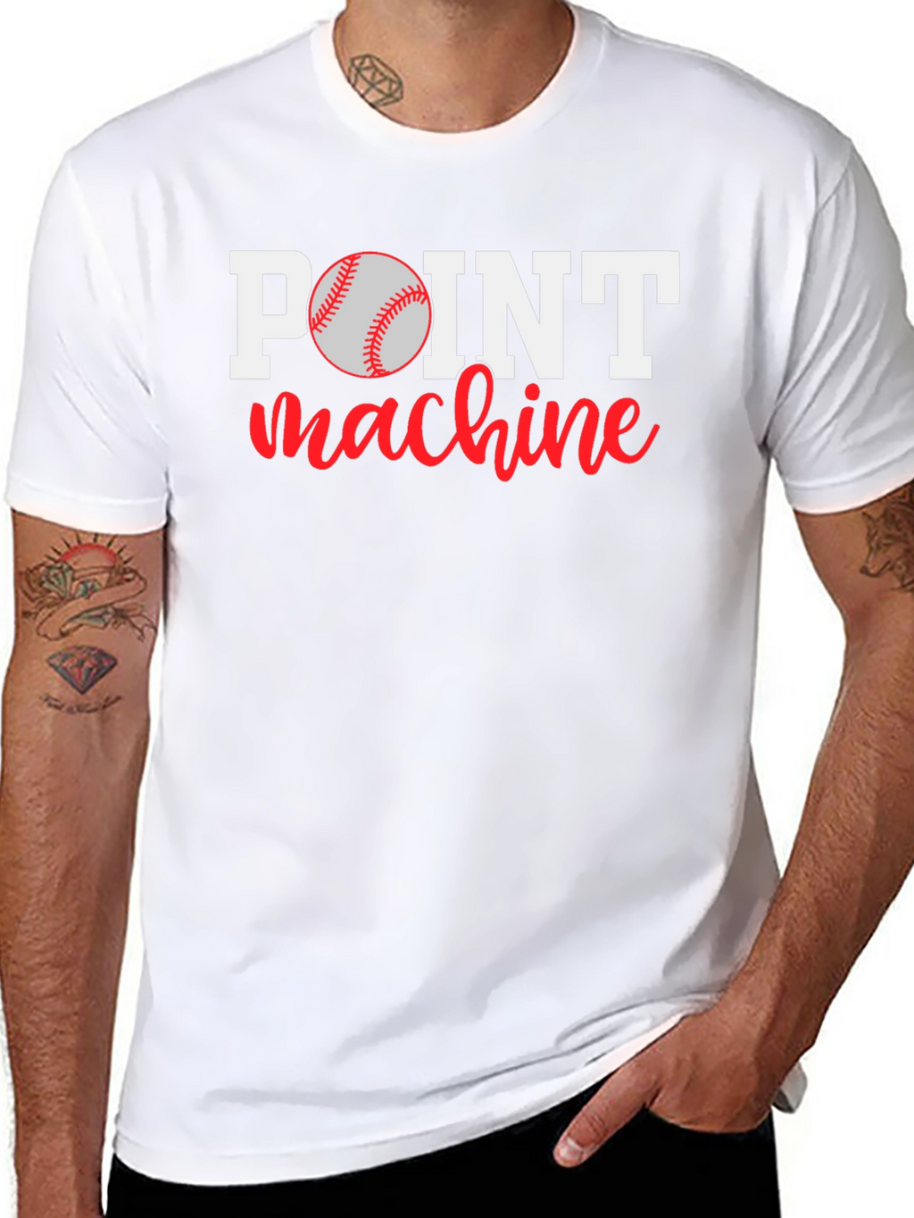 Point Machine Baseball Graphic T-Shirt