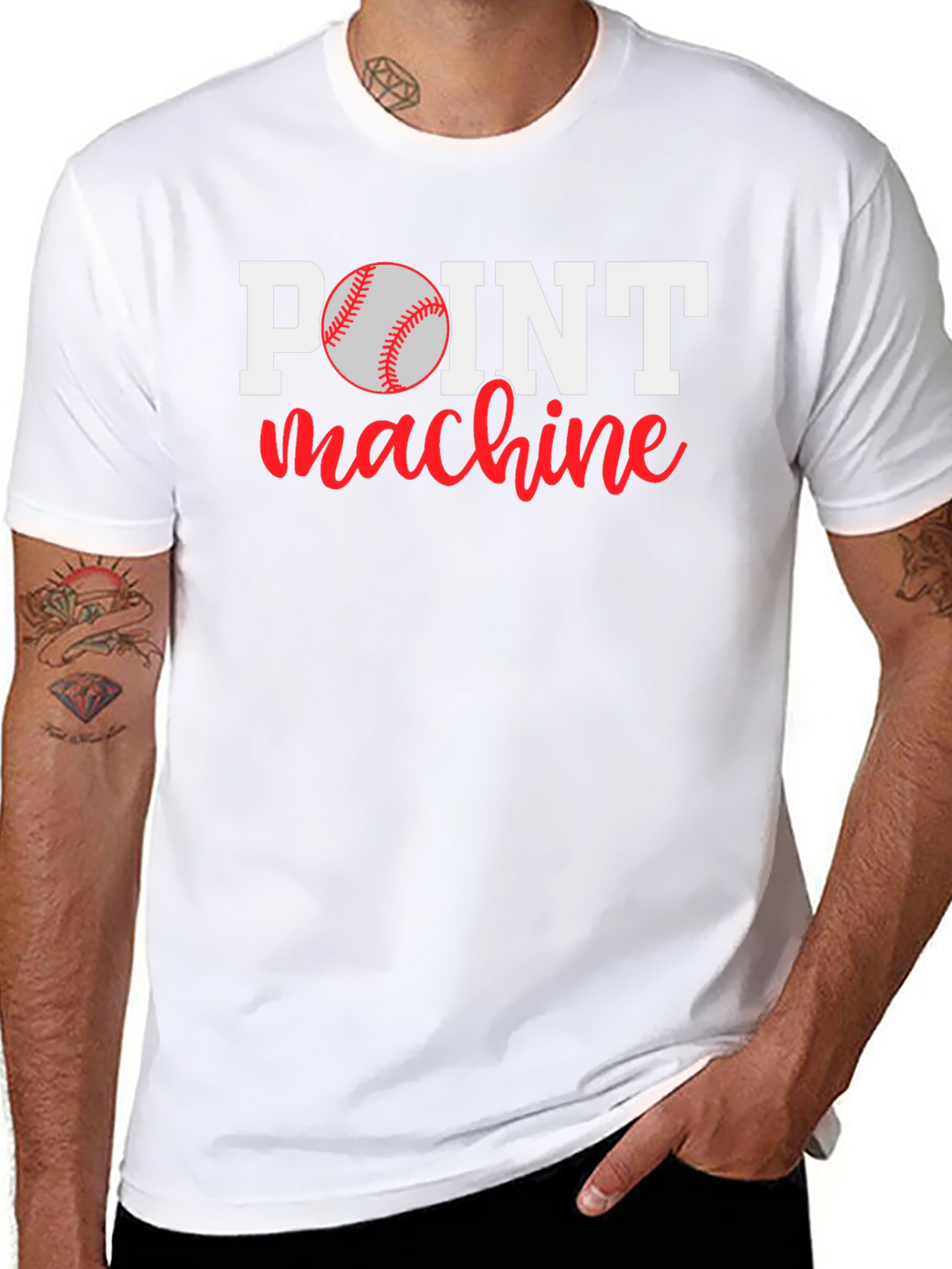 Point Machine Baseball Graphic T-Shirt