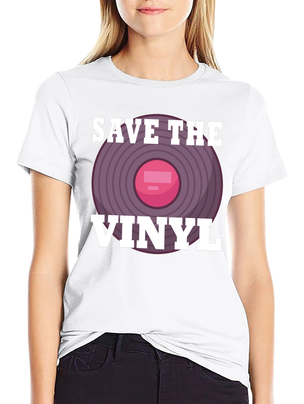 Save The Vinyl Graphic Tee - Music Lover T-Shirt