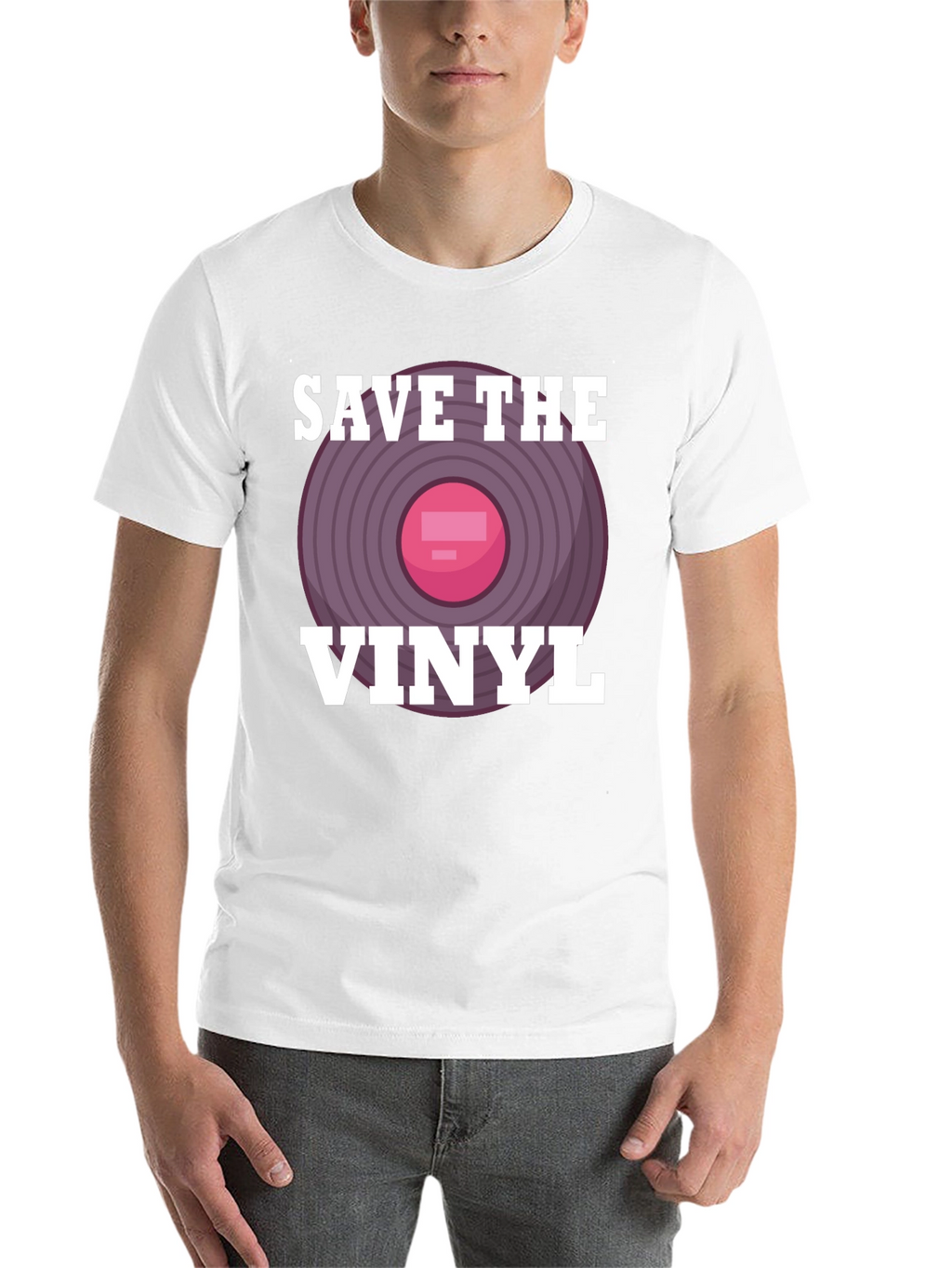 Save The Vinyl Graphic Tee - Music Lover T-Shirt