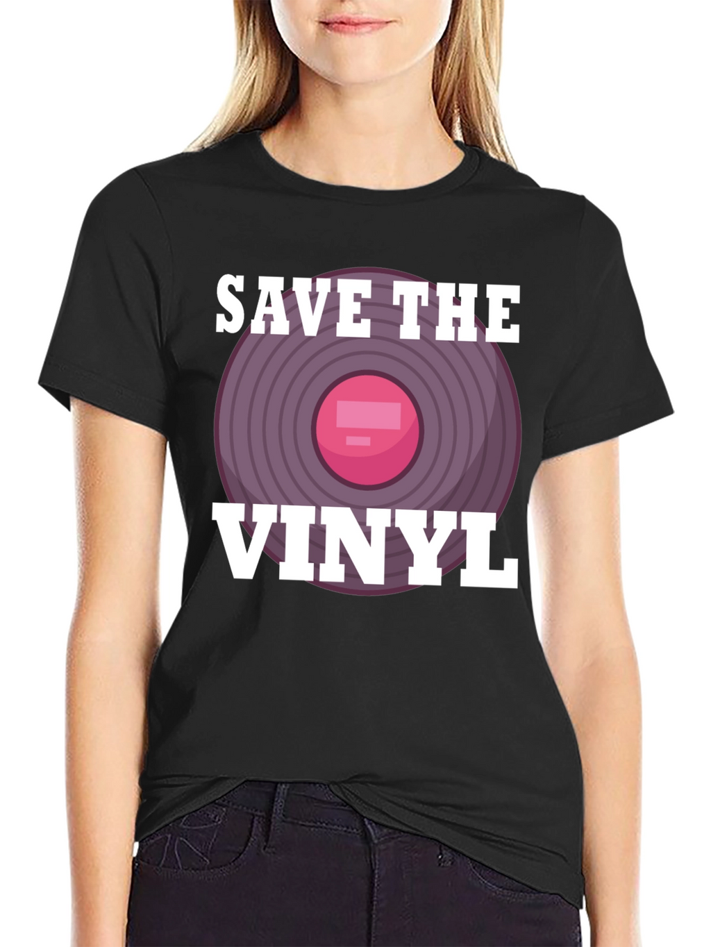 Save The Vinyl Graphic Tee - Music Lover T-Shirt