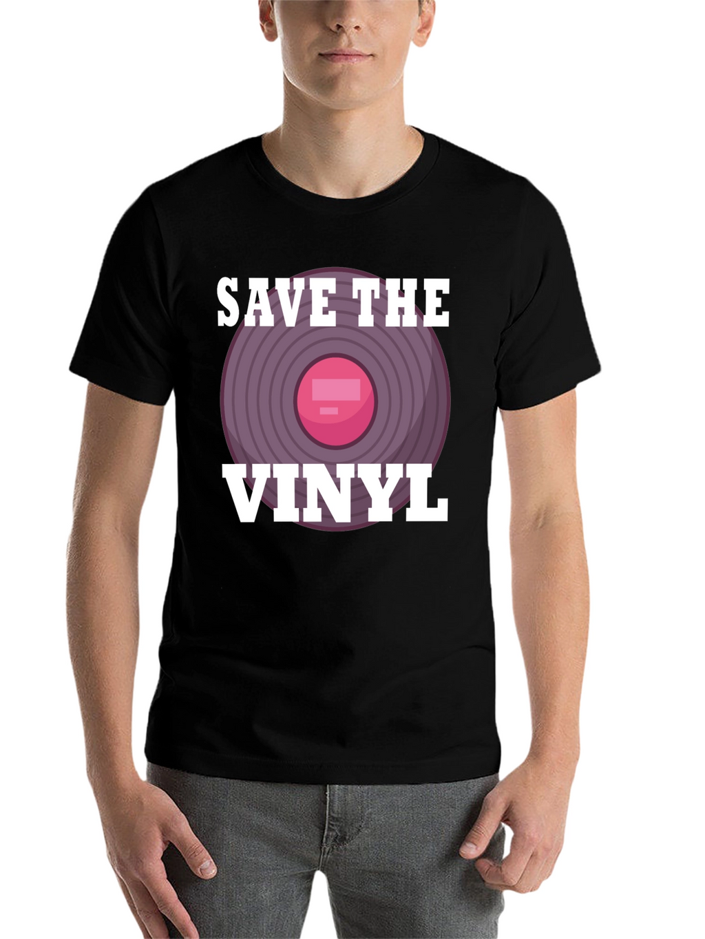 Save The Vinyl Graphic Tee - Music Lover T-Shirt