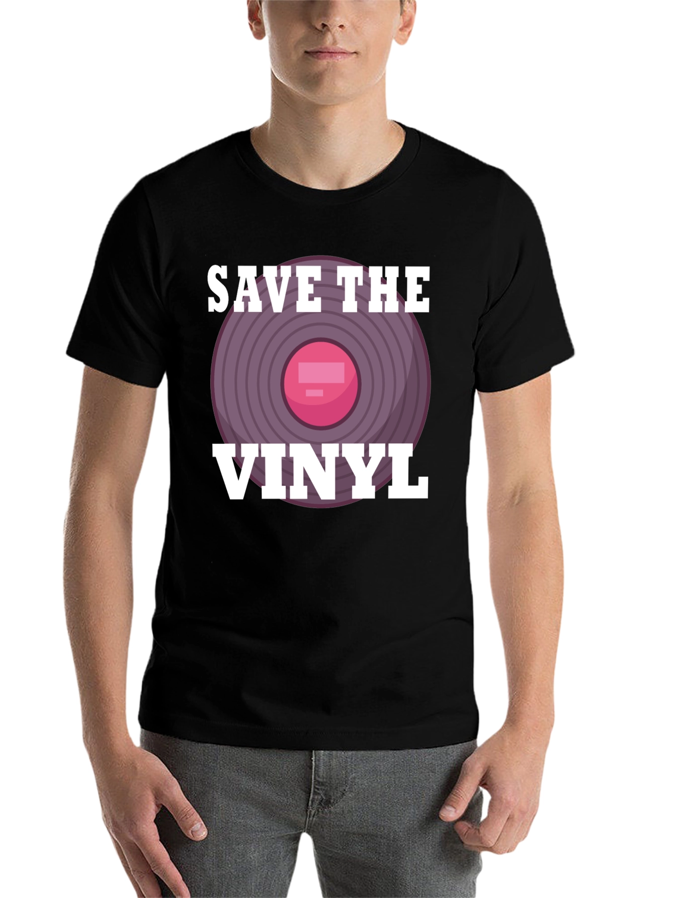 Save The Vinyl Graphic Tee - Music Lover T-Shirt