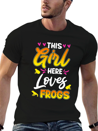 This Girl Loves Frogs Graphic T-Shirt