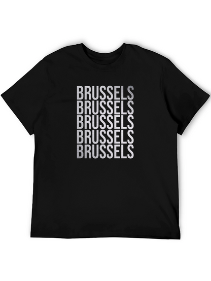 Brussels Text Graphic T-Shirt - Black