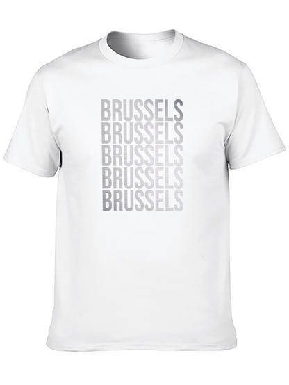 Brussels Text Graphic T-Shirt - Black
