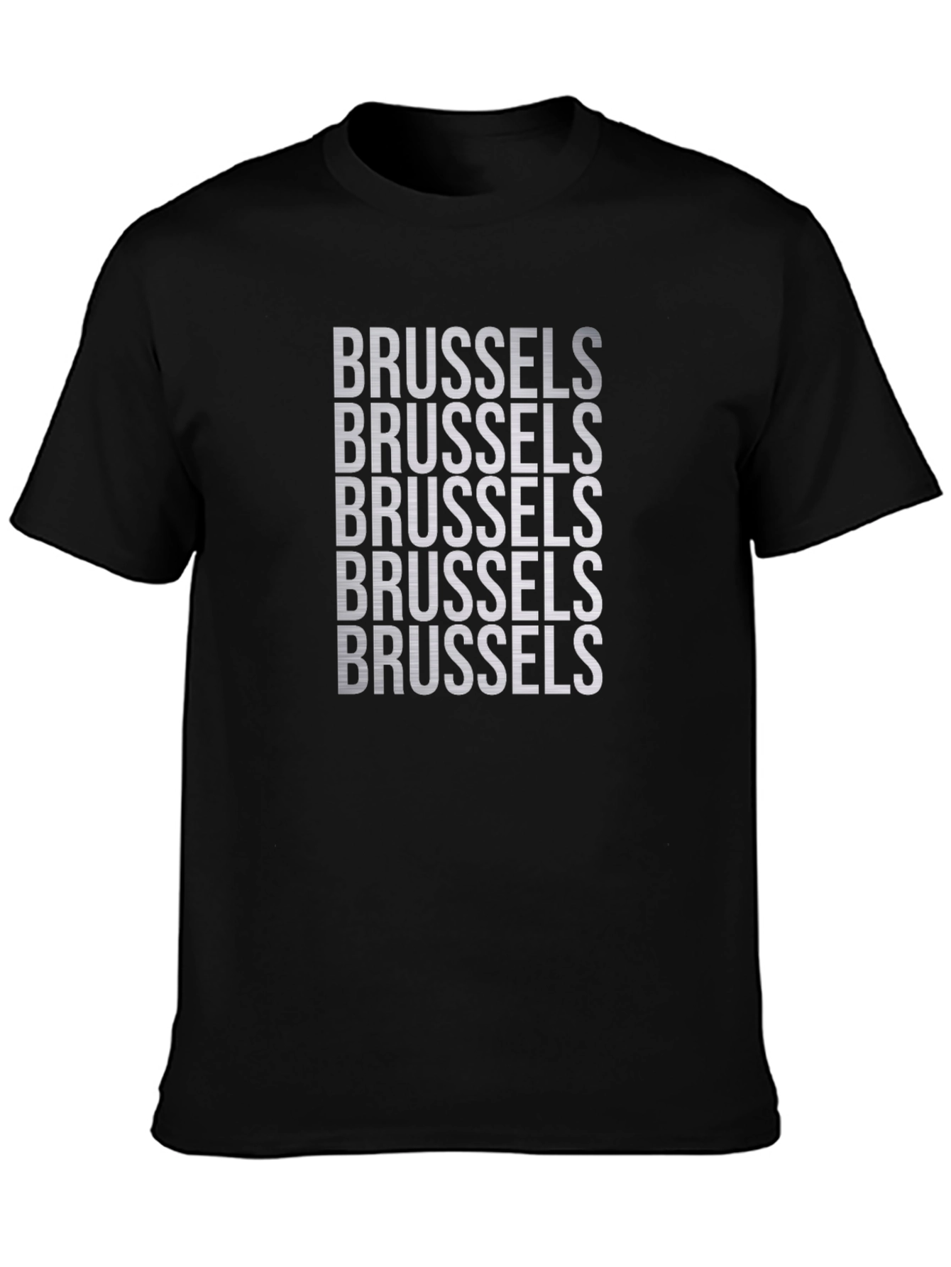 Brussels Text Graphic T-Shirt - Black