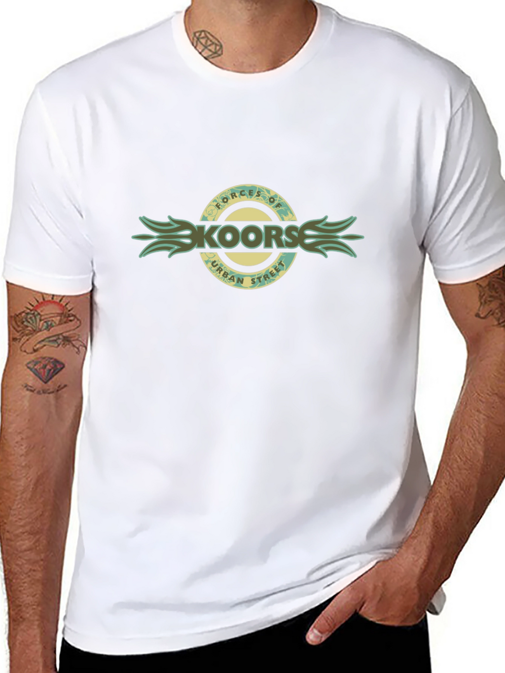 Mens Black Graphic T-Shirt - Skoorse Urban Street