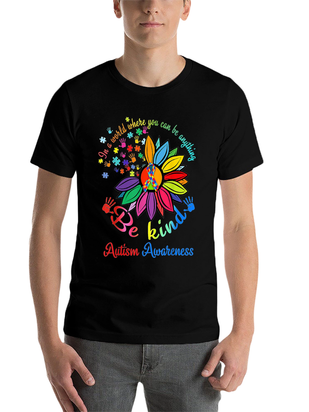 Autism Awareness T-Shirt - Be Kind Sunflower Tee