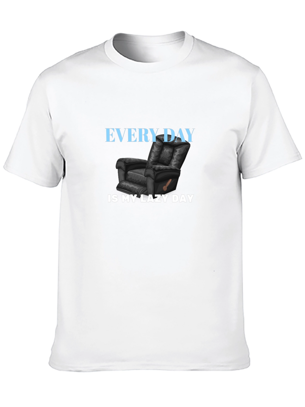 Every Day is My Lazy Day Black Graphic T-Shirt