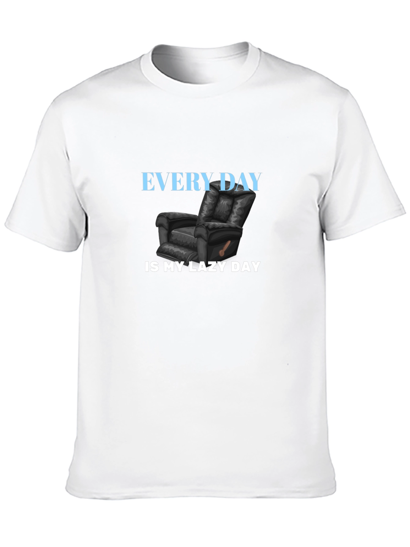 Every Day is My Lazy Day Black Graphic T-Shirt