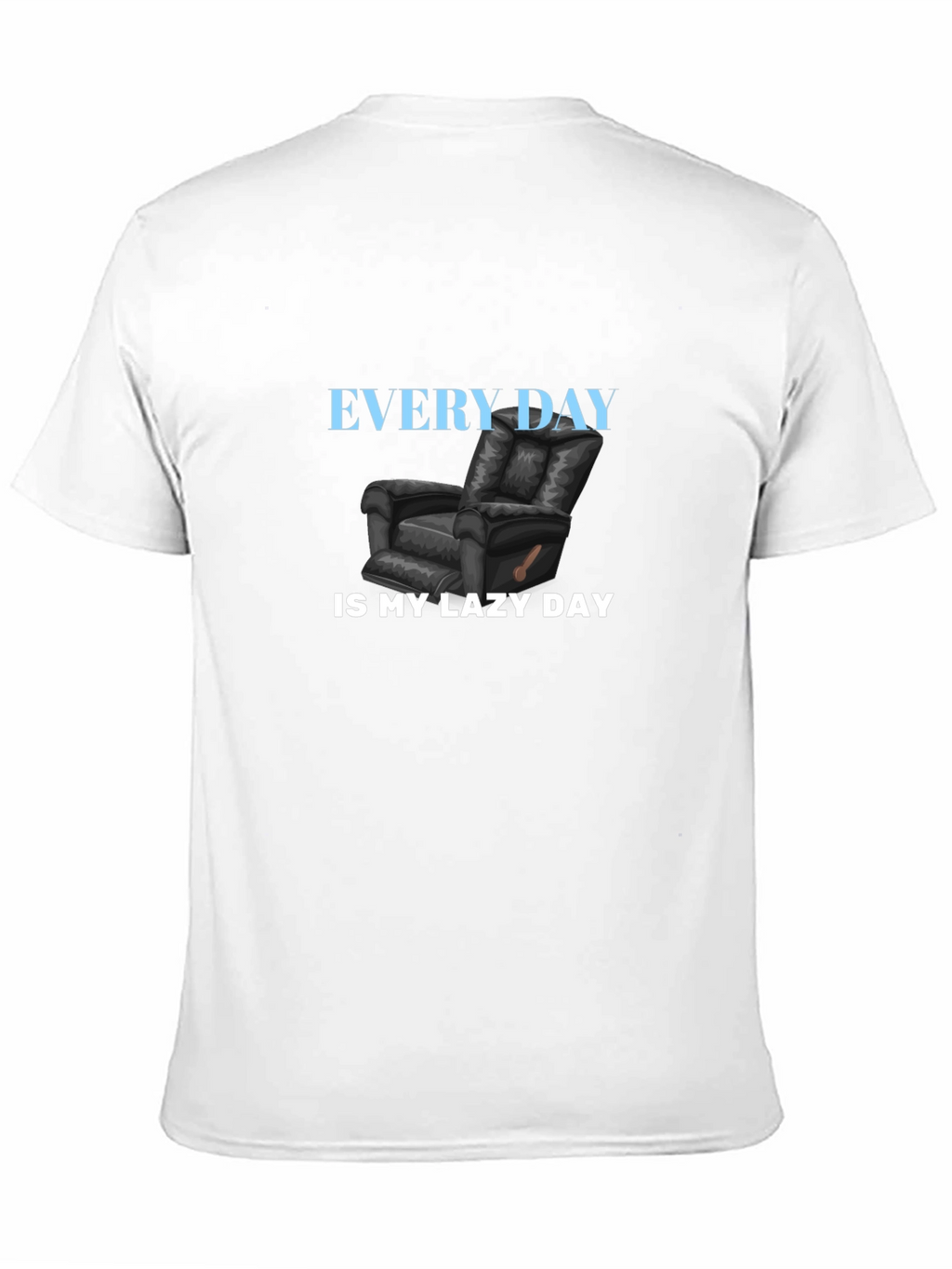 Every Day is My Lazy Day Black Graphic T-Shirt
