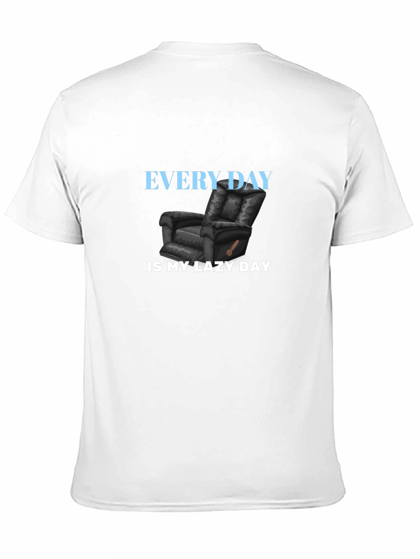 Every Day is My Lazy Day Black Graphic T-Shirt