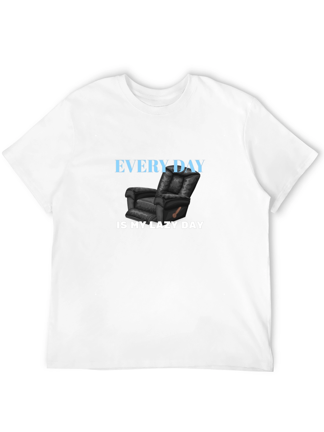 Every Day is My Lazy Day Black Graphic T-Shirt