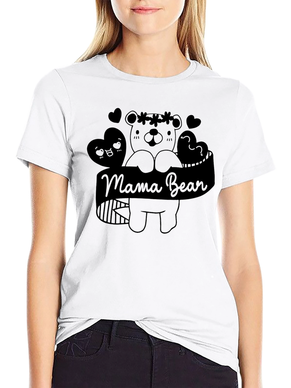 Mama Bear Graphic Tee - Black Unisex T-Shirt